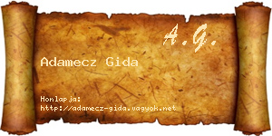 Adamecz Gida névjegykártya